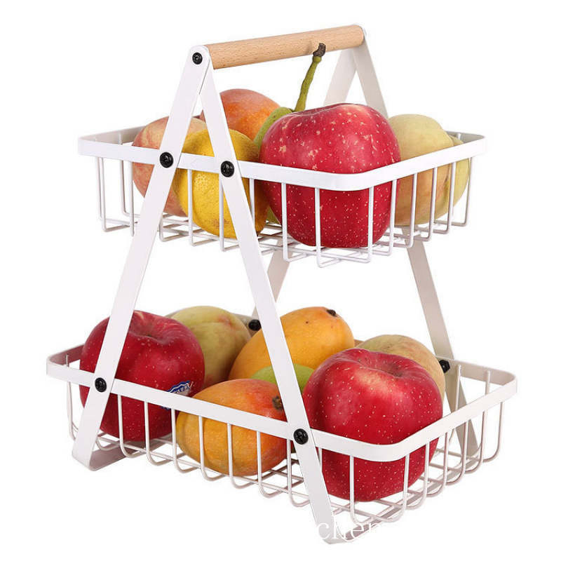 Multifunctional Kitchen Sundry Living Room Snack Storage Basket Vegetable and Fruit Shelf