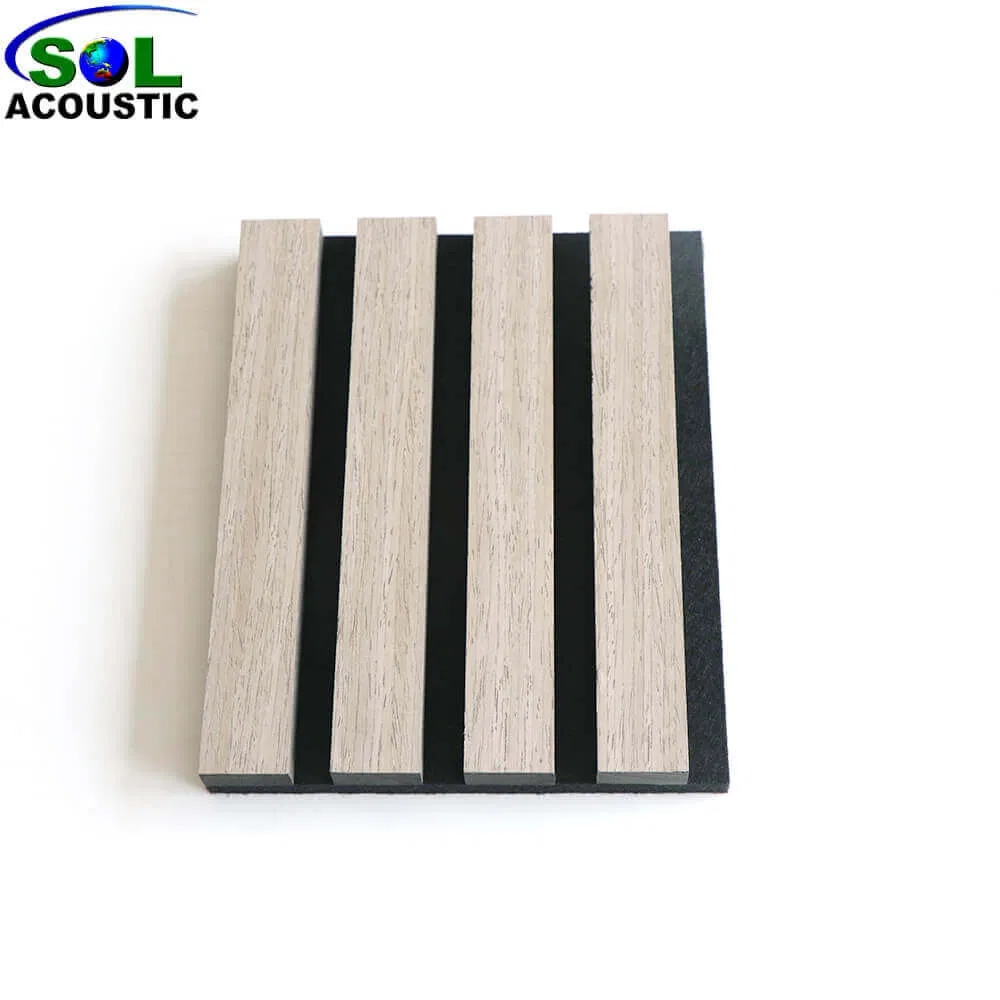 Sol Acoustic Slat Wall MDF Pet Slatted Wooden Ceiling Acoustic Panel