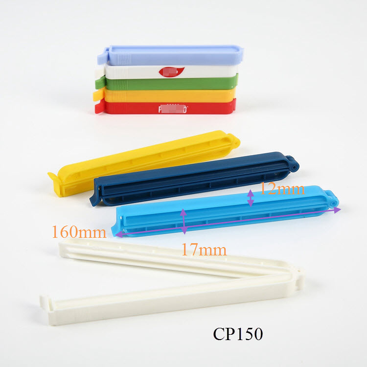 150mm Plastic Sealing Clip for Bag with Logo Printing
