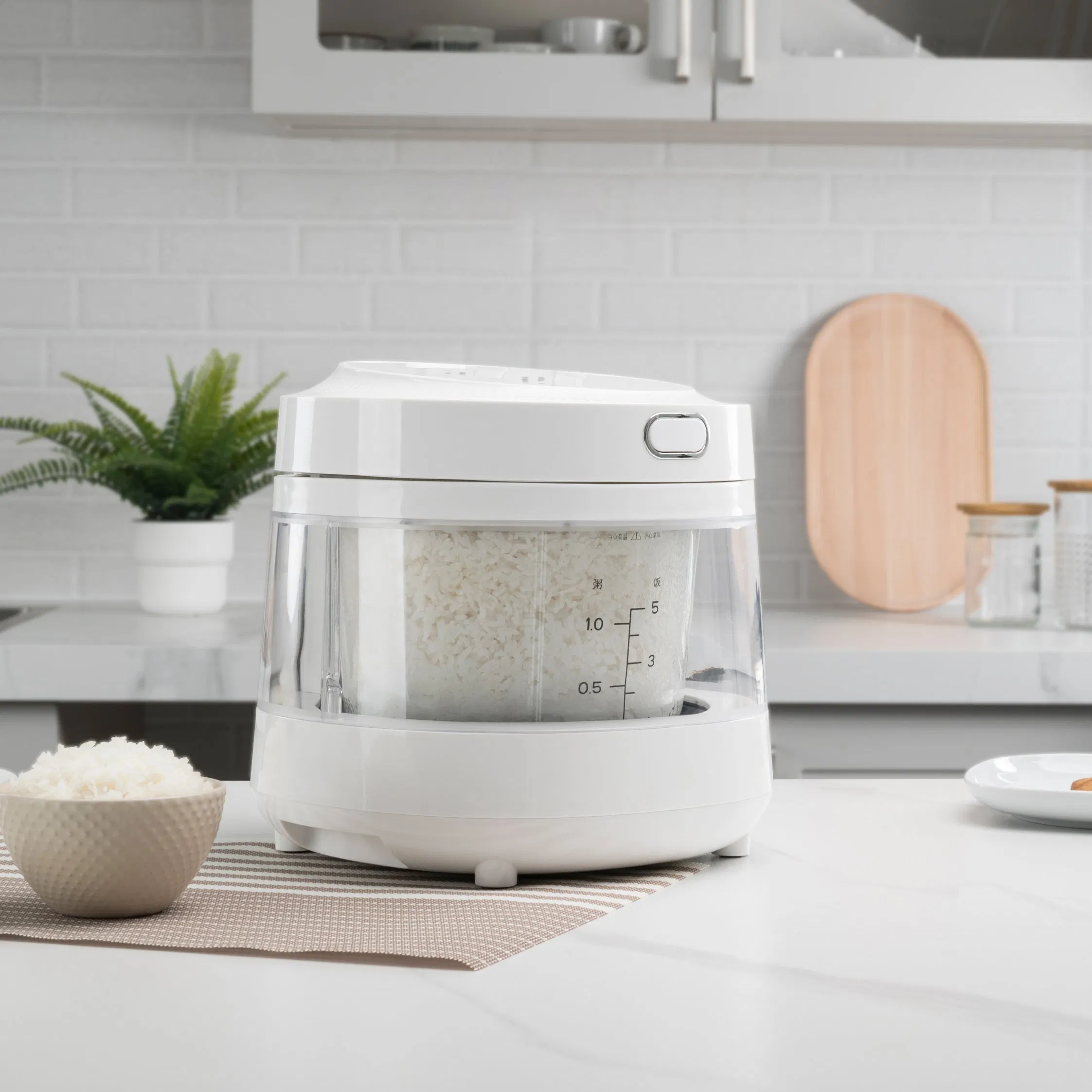 Visual 3L Electric Glass Inner Pot Rice Cooker for Household Office Use