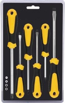 7PCS Screwdriver & Bit Set with Hardened and Tempered Blade