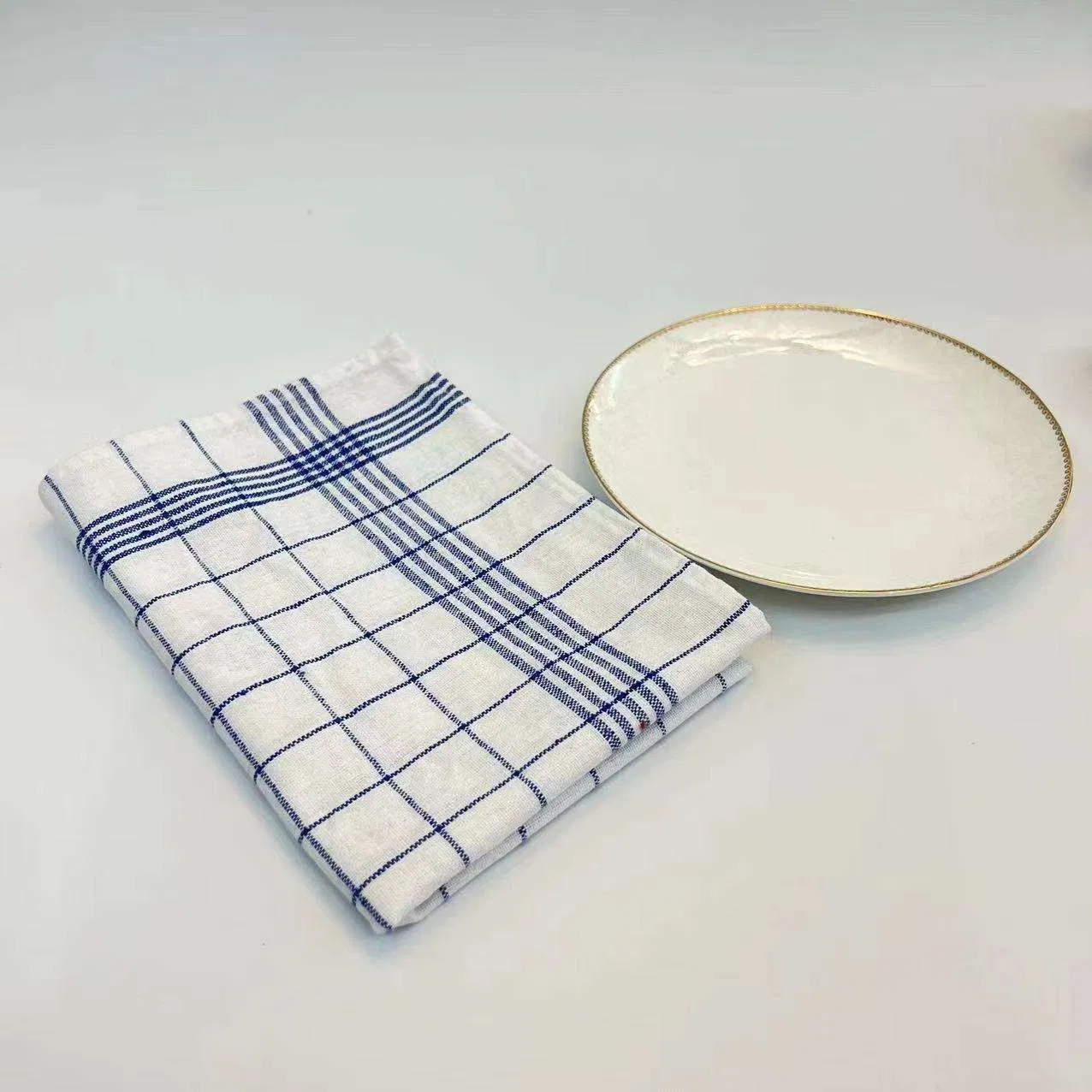 Custom Wholesale Cotton Linen Twill Fabric Dish Towels for Kitchen