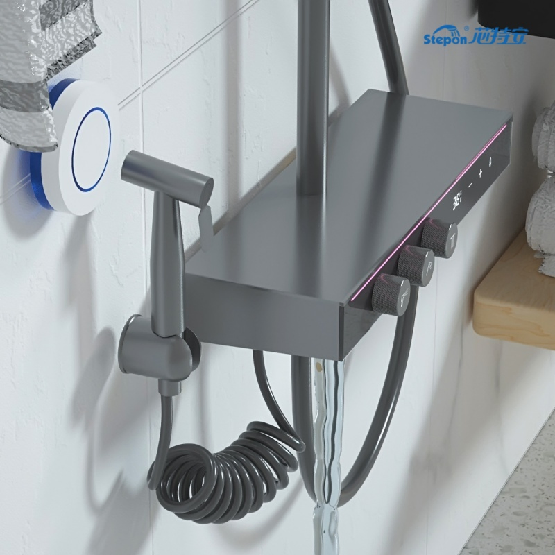 Stepon Compact Thermostatic Shower with Precise Control and Space-Saving Design