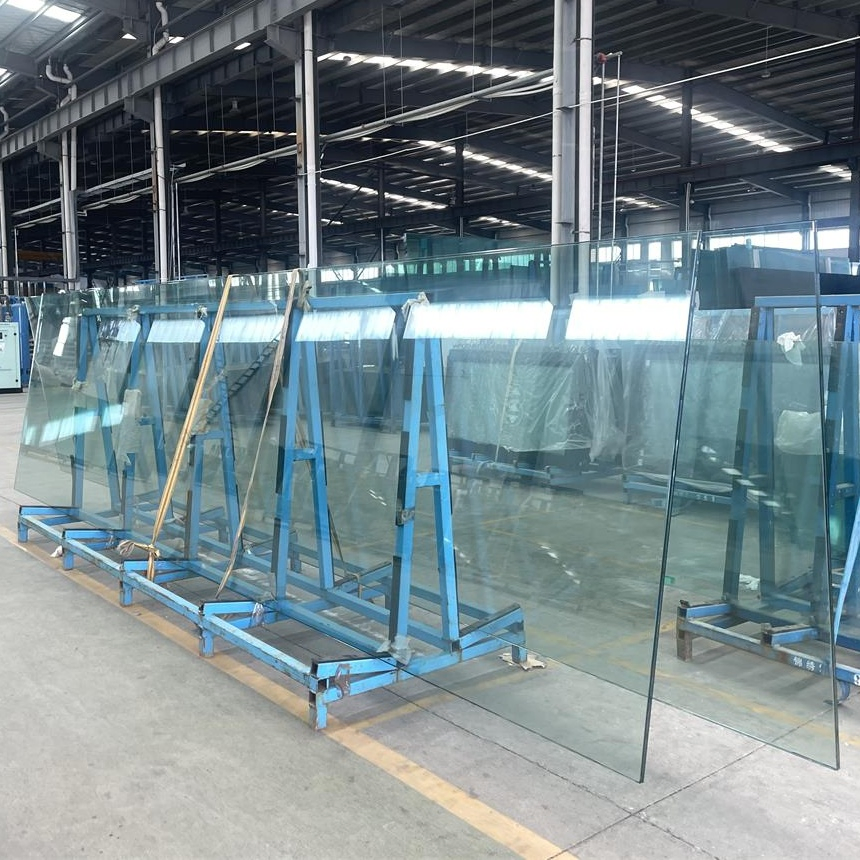 Opaque Frosted Tempered Glass Construction Glass Acid Etched Glass Flat Tempered Glass Are Used for Privacy Decoration and Shower Area.