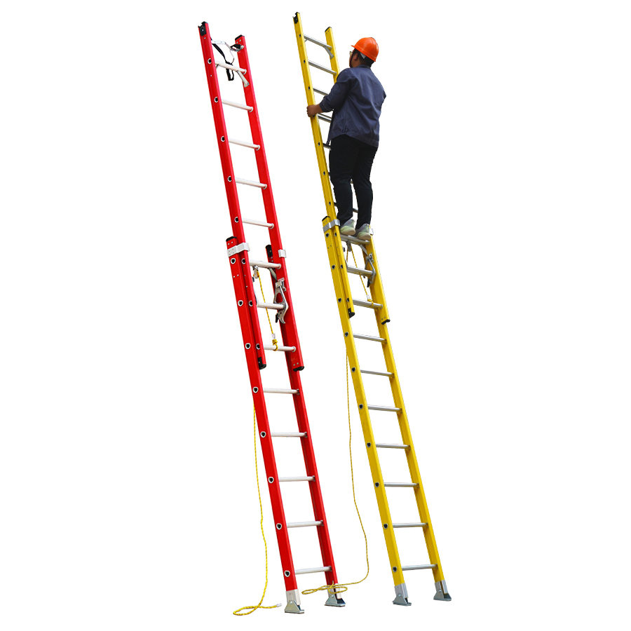 Heavy Duty 375 Lbs Load Capacity High Quality Fiberglass Triangle Fiberglass Step Ladder