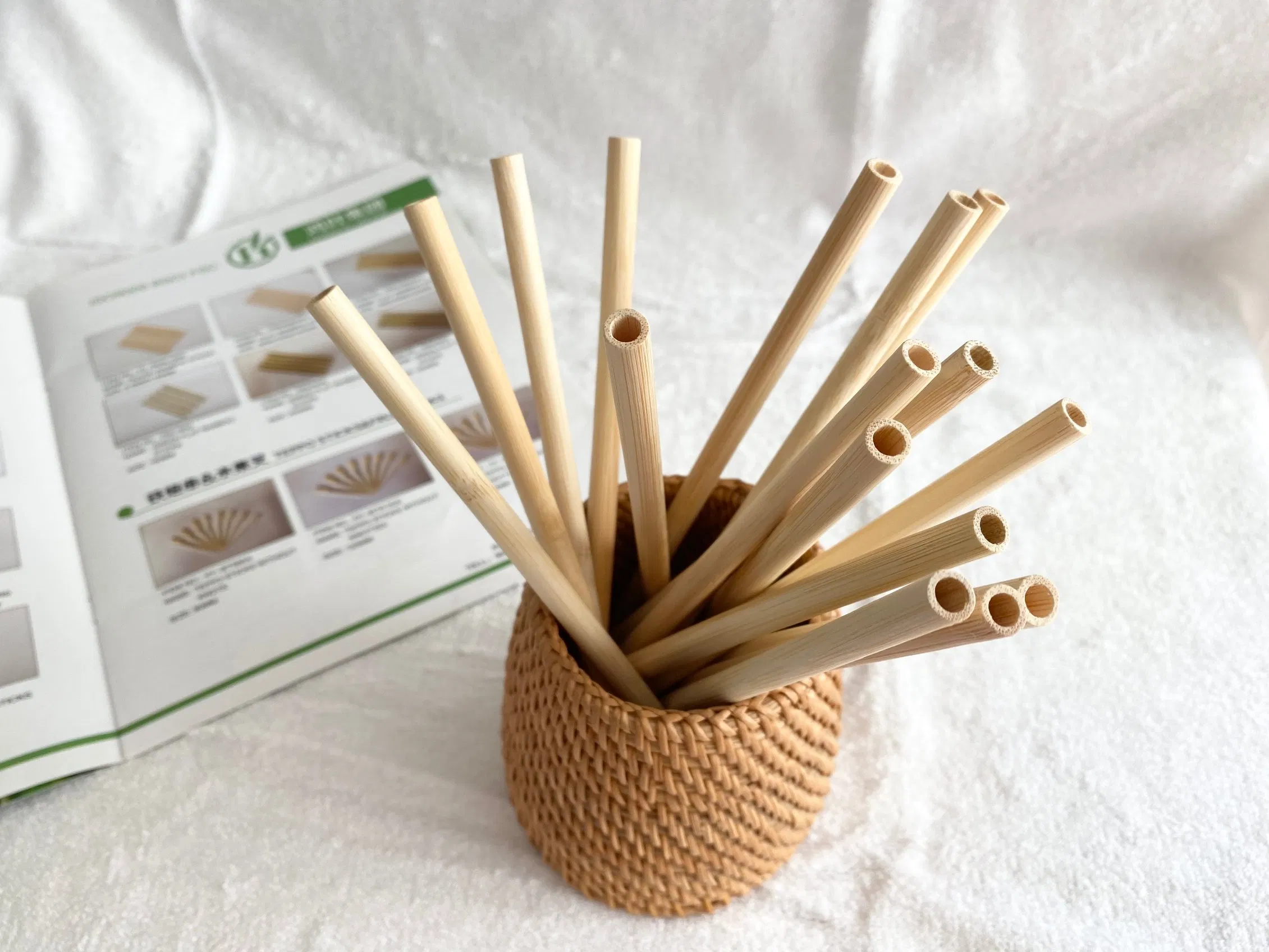 Disposable Carbonization Bamboo Straw 8.0*200mm