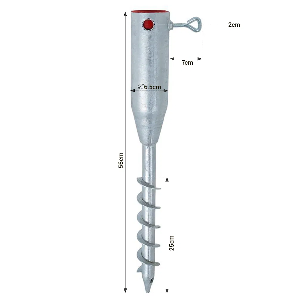 Якорь-шпиль для зонта, стальной, оцинкованный