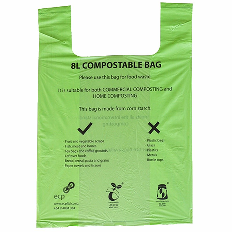 Biodegradable/Compostabe Vest Shopping Bag/Trush Bags/Mailing Bags/Flat Bags/Zip-Lock Bags/Clothes Bags/Garbage Bags En 13432 Standard with TUV
