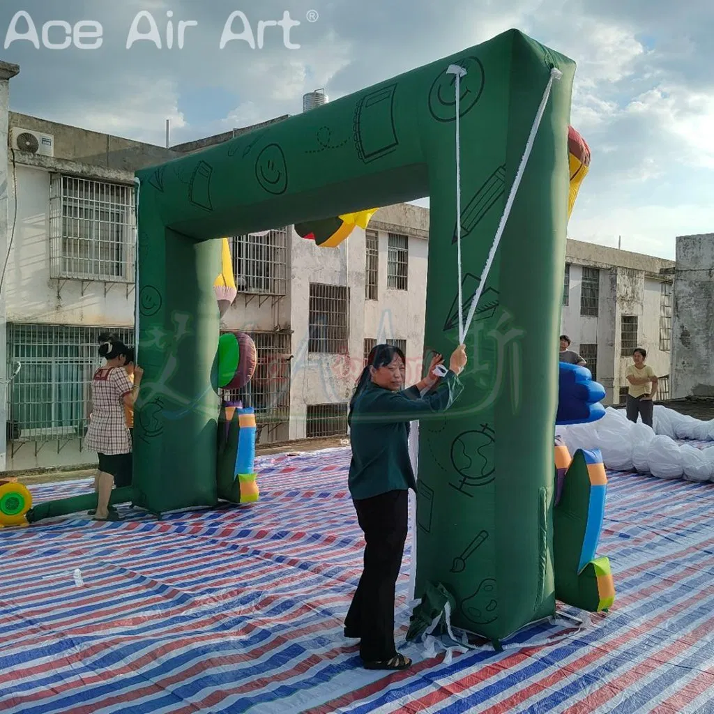 Outdoor Advertising Custom Made Inflatable School Supplies Entrance Archway Arch