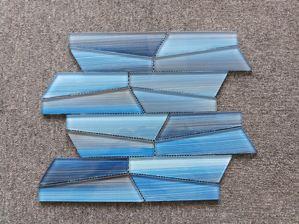 Серая стеклянная мозаика 300x300 мм