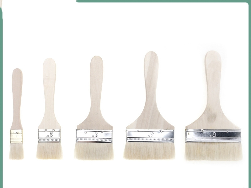 Manufacturer Direct Sales Bristle Wall Painting Brush Set Varnished Wooden Handle Paintbrush