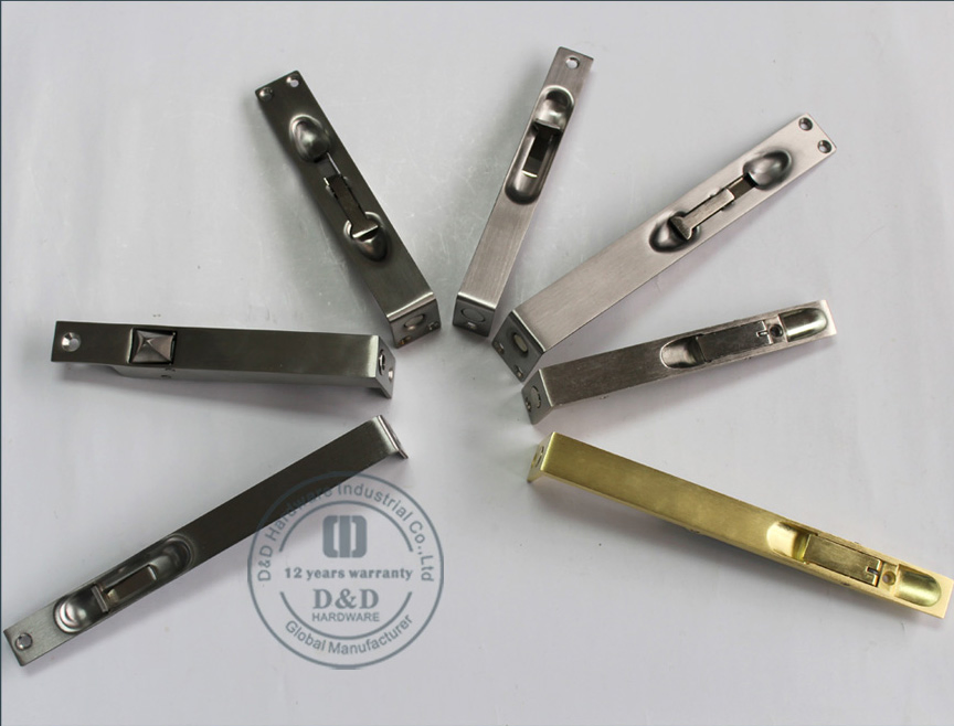 Safety Hot Sale Satin Nickel Brass Door Bolt Accessories Manufacturer for Double Wooden Door