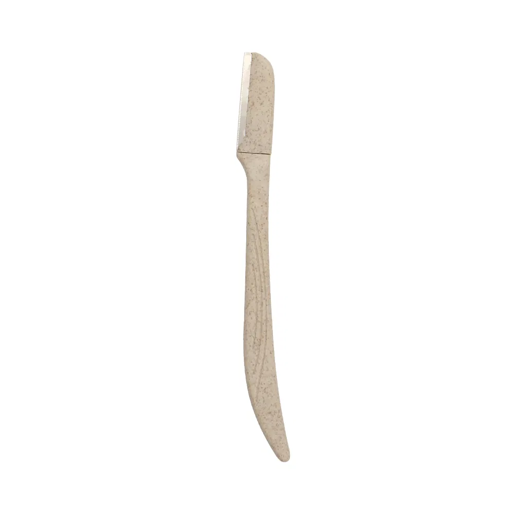 Eco Friendly Eyebrow Razor Women′ S Shaving Touch-up Multipurpose Exfoliating Dermaplaning Tool, and Wheat Straw Plastic Facial Razor
