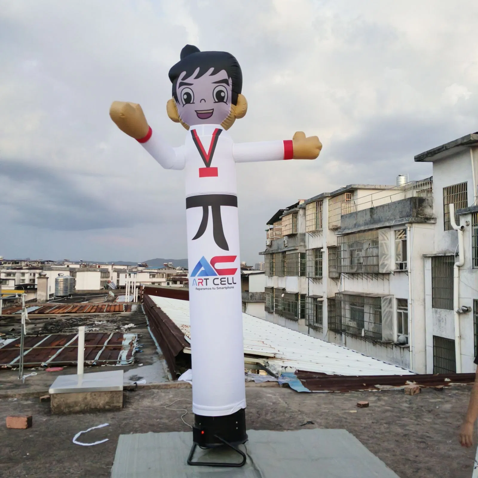 3mh Inflatable Taekwondo Waving Sky Dancer Tube Man for Taekwondo Gym Signage