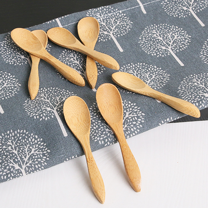 OEM Custom Durable Eco-Friendly Health Small Bamboo Ice Cream Mini Coffee Spoon Bamboo Scoop