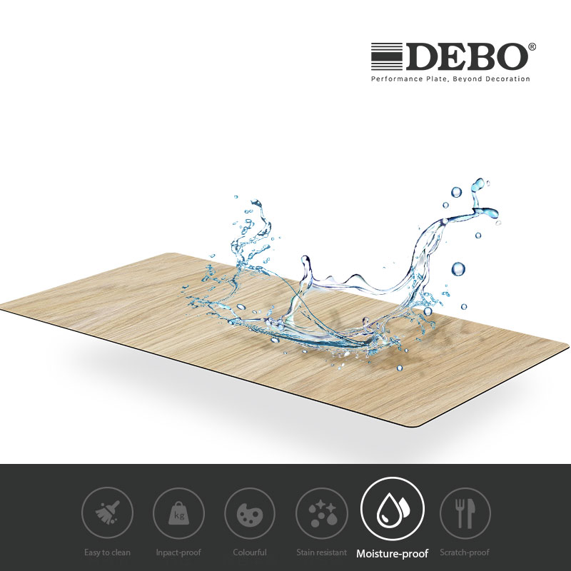 Durable Debo 10mm Thickness Anti-Bacterial Compact Density Fiberboard Toilet Cubicle