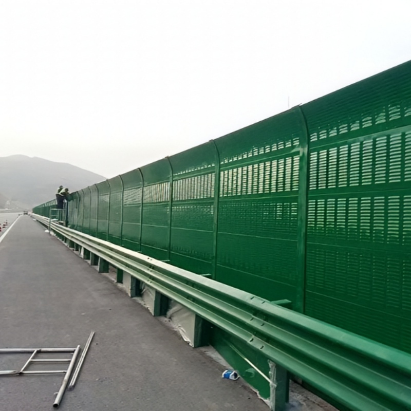 Aluminum Noise Barrier Highway See Through Sound Barrier Fence
