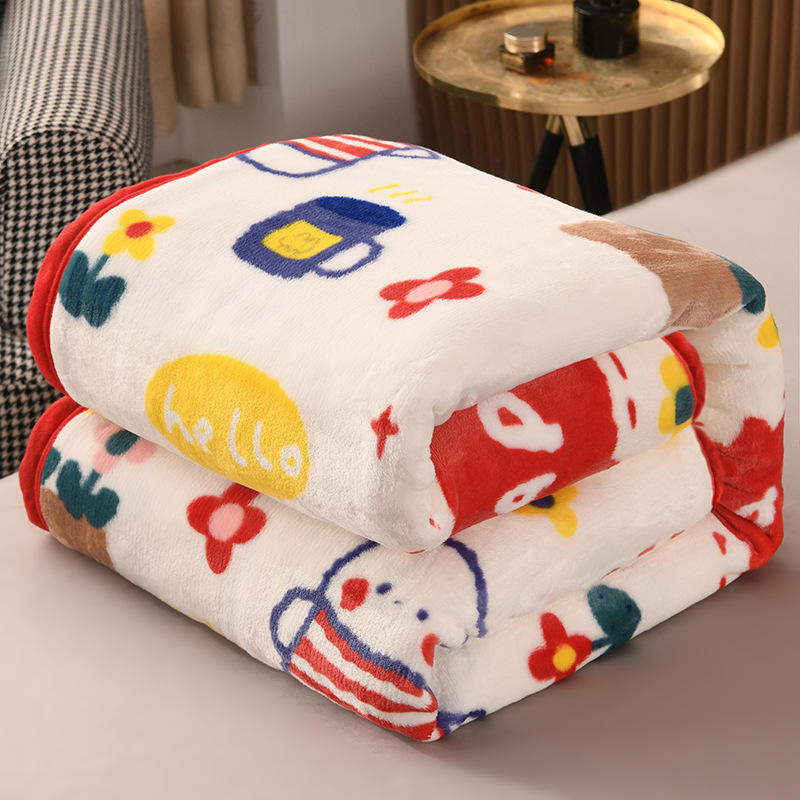 New Winter Thickened Fleece Double Sided Bed Blanket Marten Blanket Multifunctional Milk Velvet Blanket