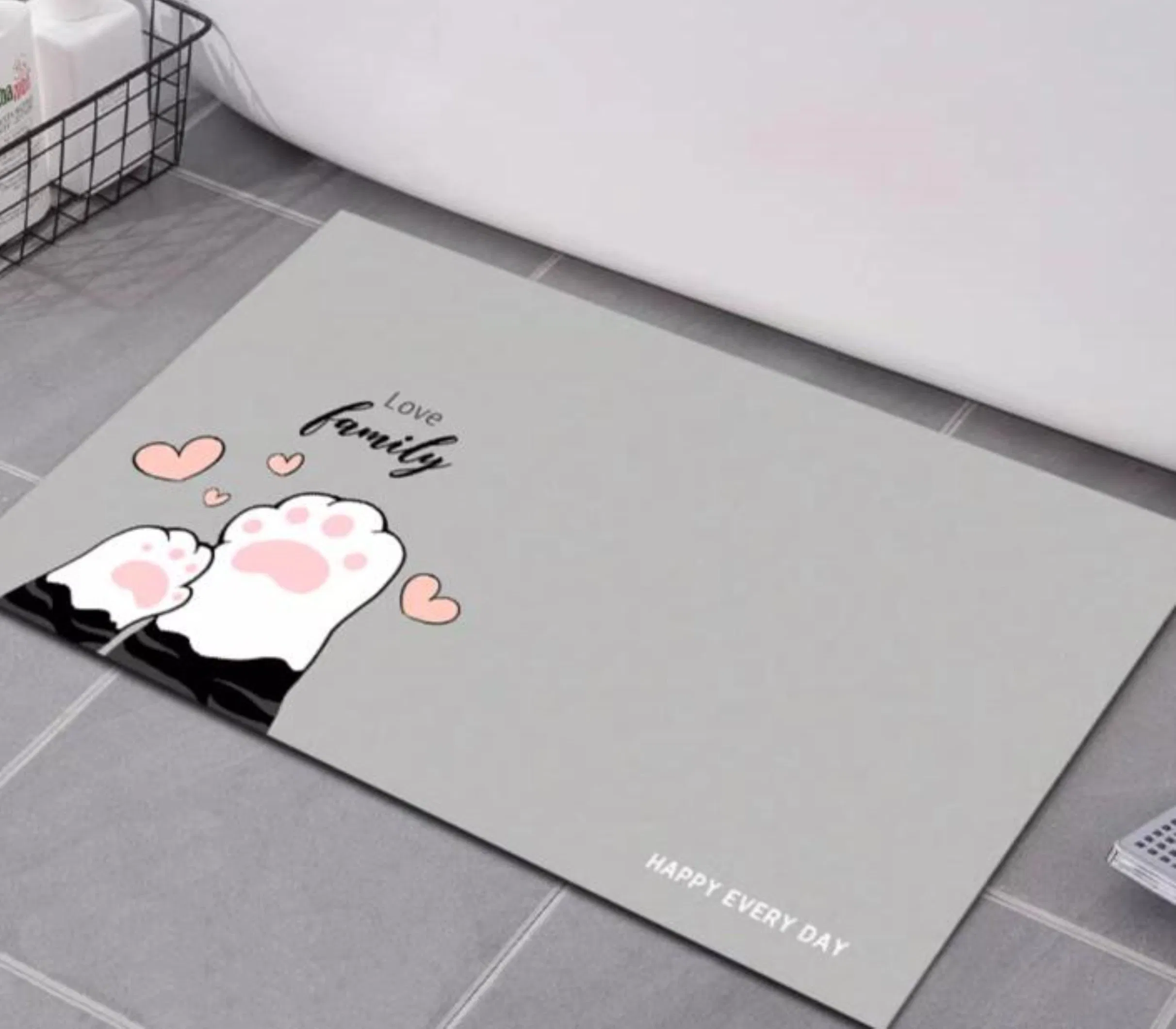Non-Slip Modern Kitchen Bathroom Mat Diatom Mud Mat