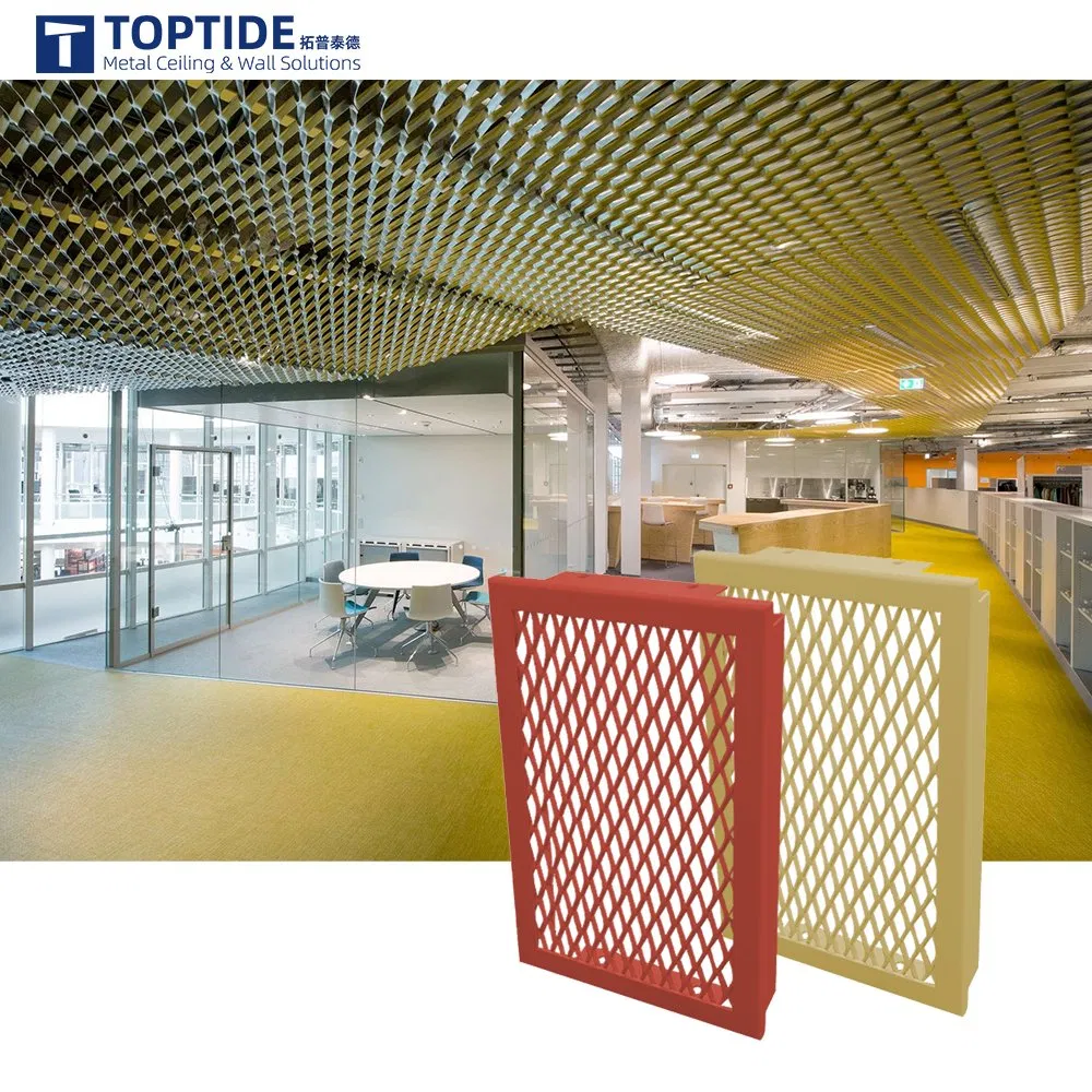 Framed Suspended Metal Aluminium Galvanized Steel Lay in Mesh Ceiling Panel