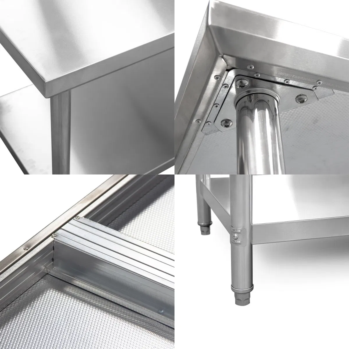 Рабочий стол из нержавеющей стали для кухни