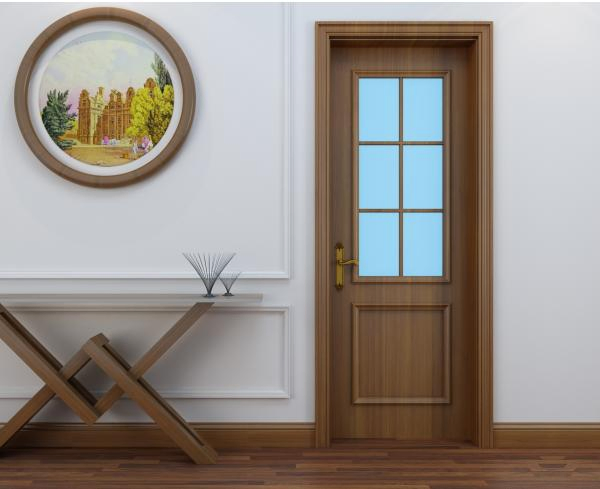 Moisture Content 0.5% WPC Wood-Grain Door, Suitable for Many Places