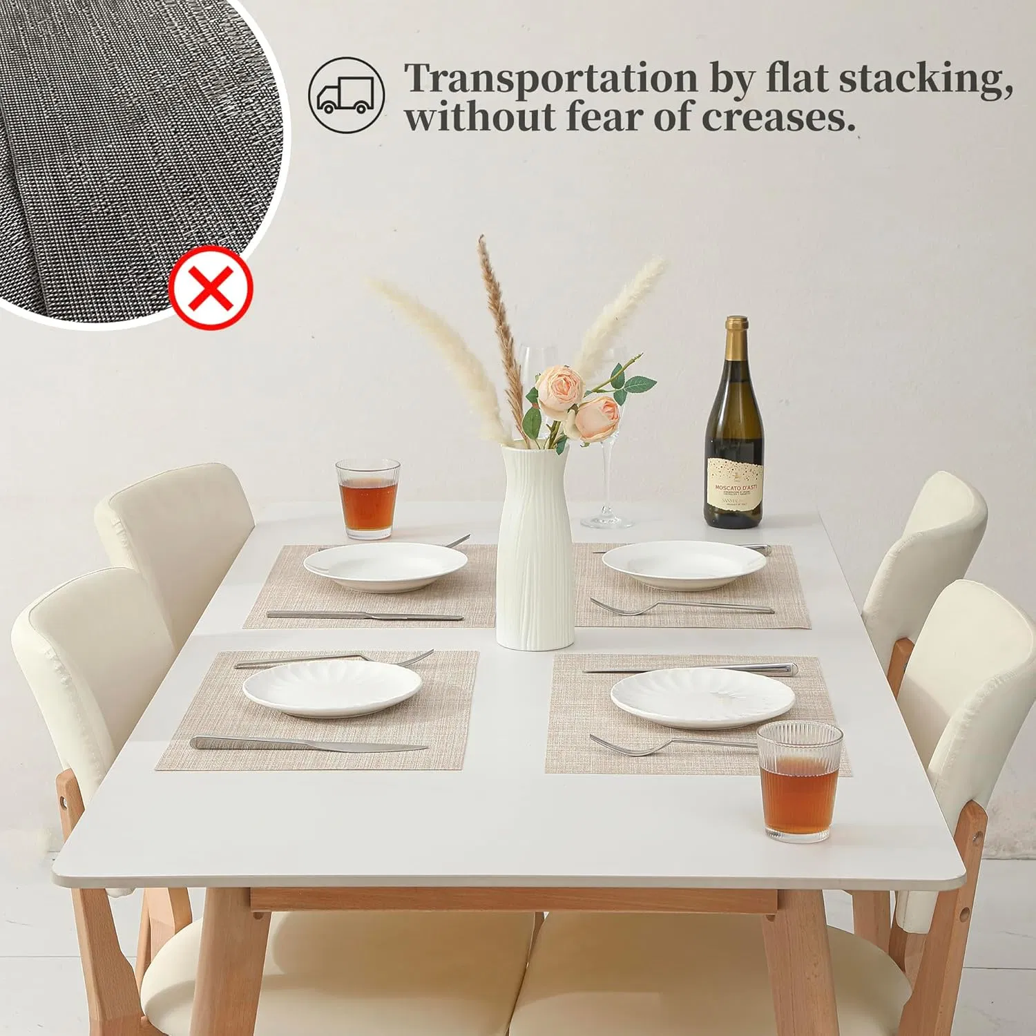Washable Durable PVC Woven Heat Resistant Non-Slip Placemat