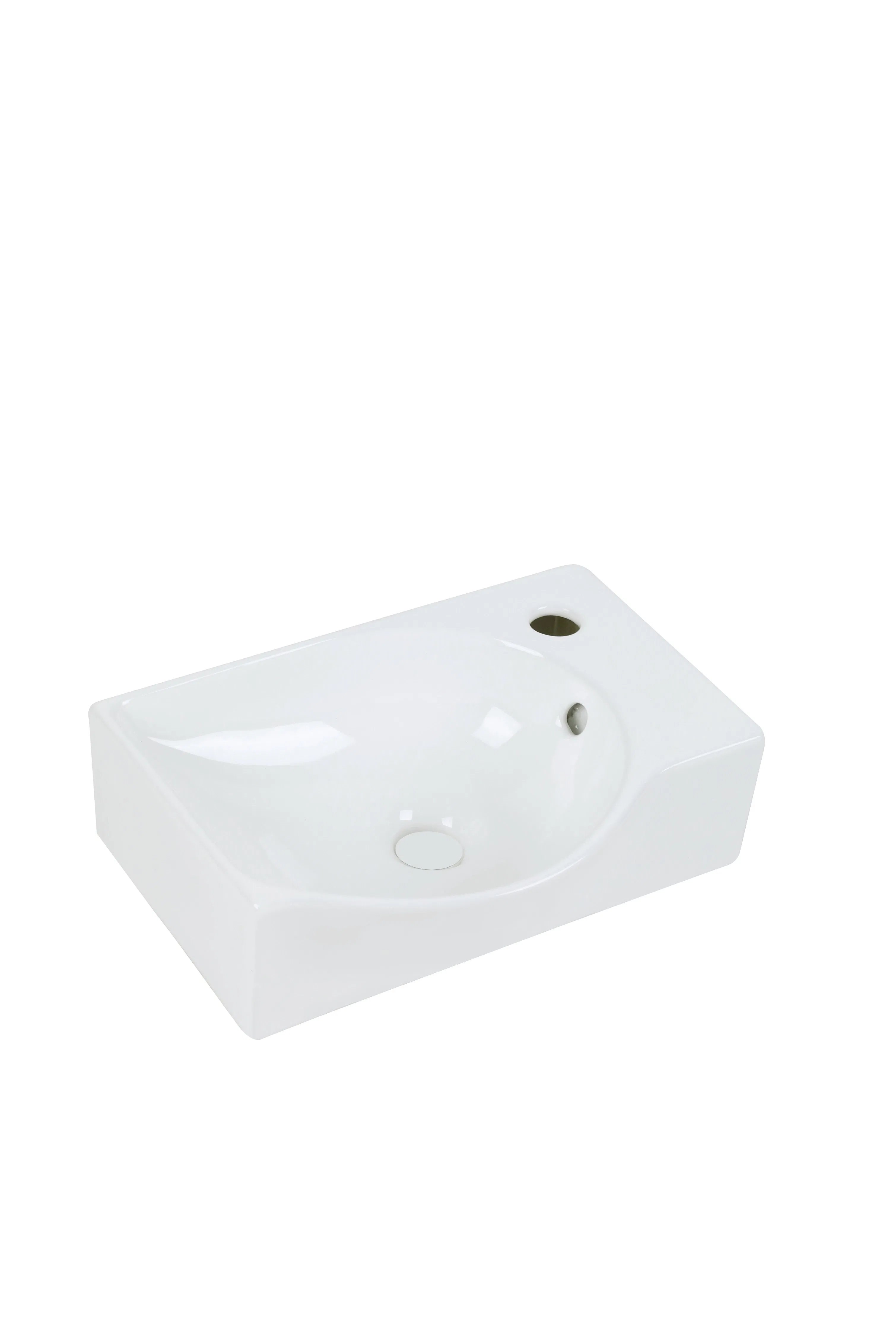 Hotel Project Small Compact Wall Hung Ceramic Bathroom Basin