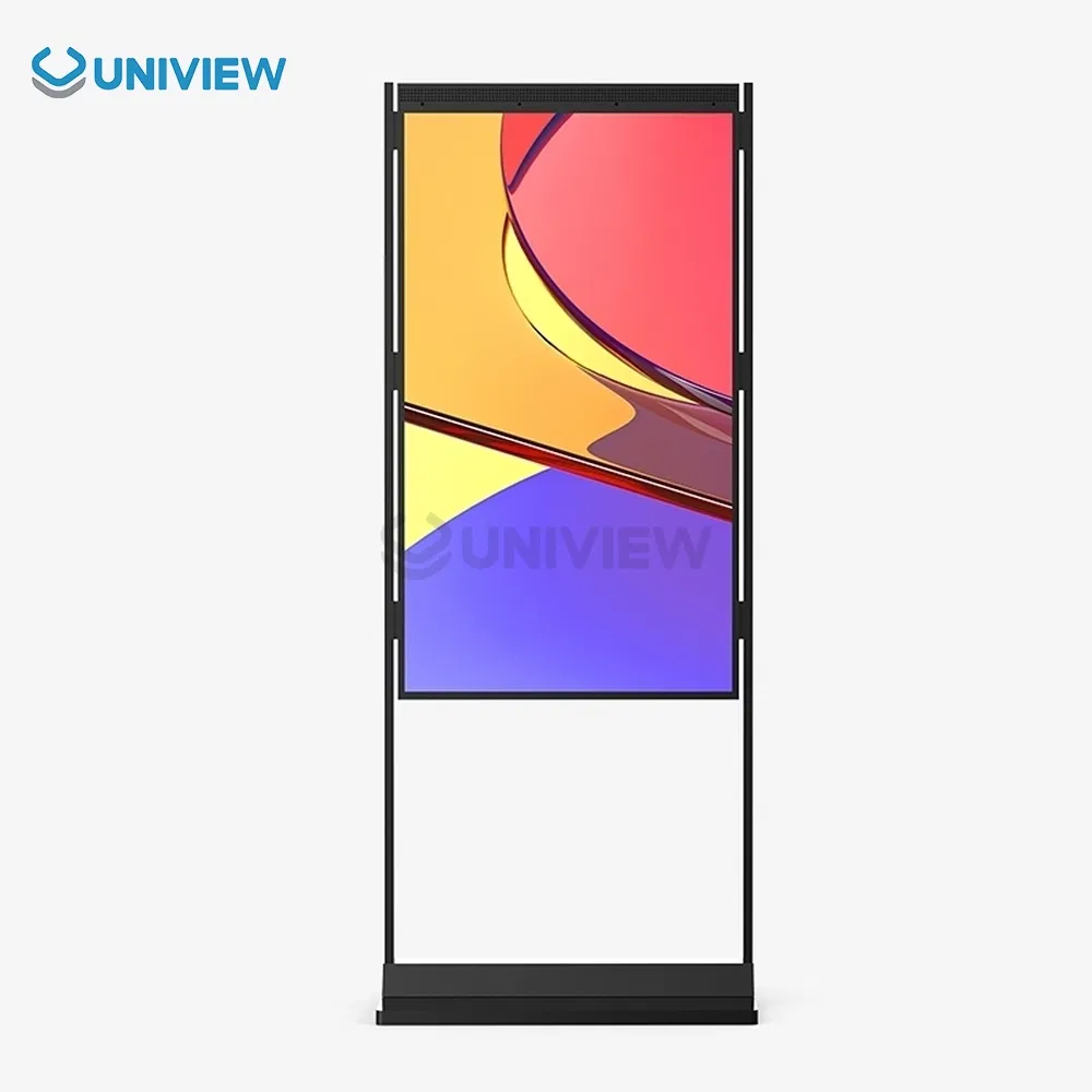 Uniview LCD 43 49 55 65 75 Inch Semi Outdoor Double-Sided Window Display Screen LCD Display Digital Signage