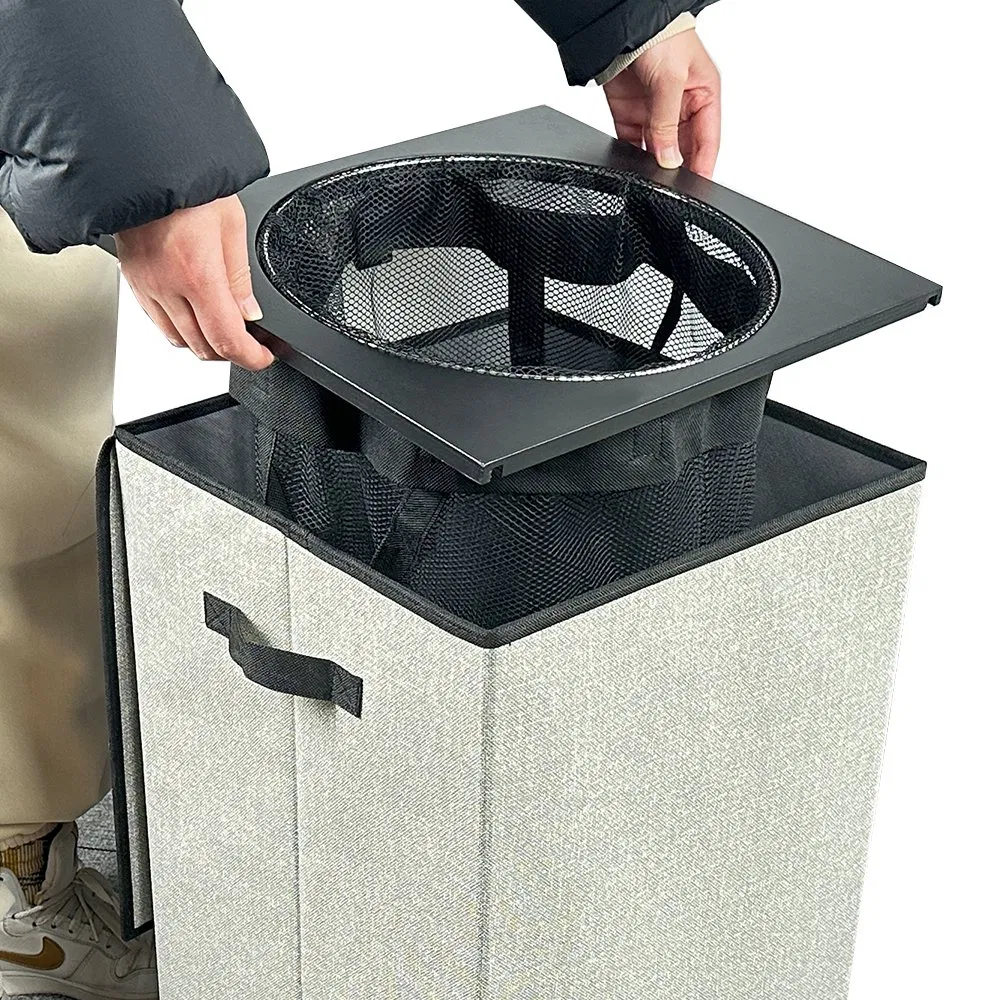 Large Foldable Laundry Basket for Home Use with Detachable Bag and Lids