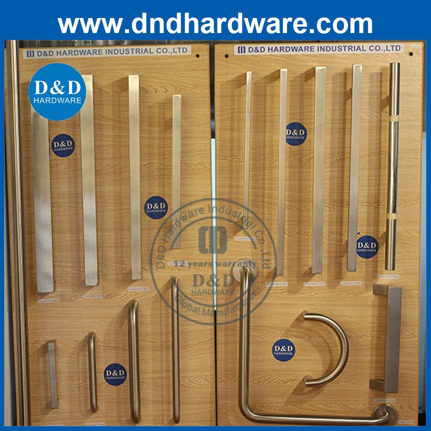 Commercial Stainless Steel Square H Type Door Pull Handle for Entrance Door