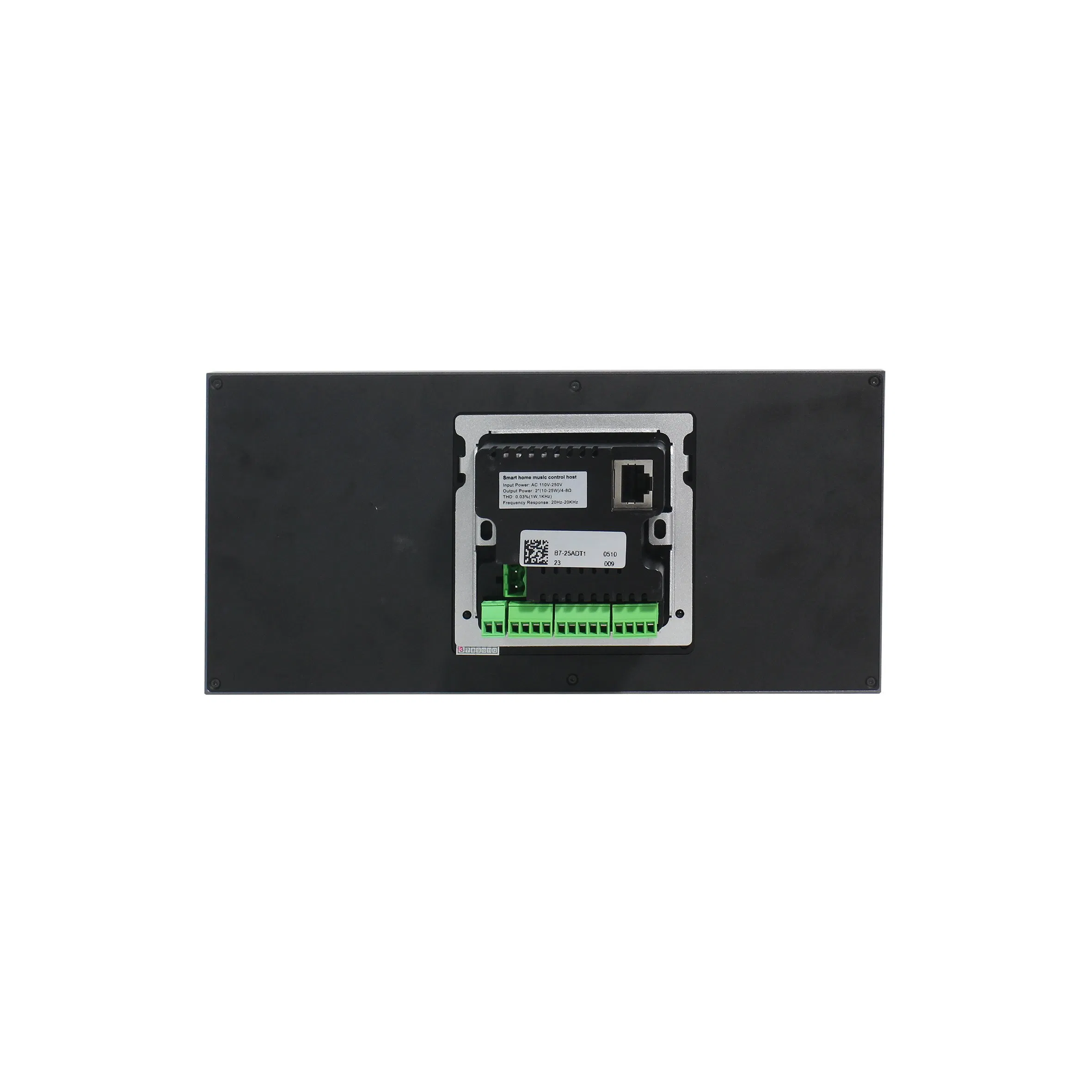 2 Channel 25W Blue-Tooth WiFi Tuya Zigbee Wall Amplifier with 7 Inch Touch Screen for Smart Home Audio