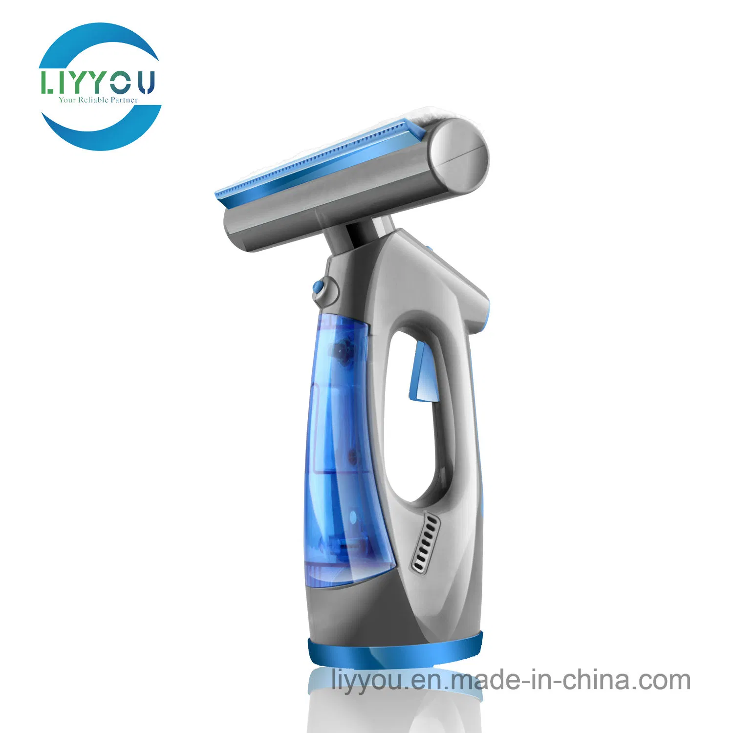 Ly106 Telescopic Cordless Rechargeable Electric Window Cleaner, Squeegee with Sponge, with 2 Extension Telescopic Tube, Spray Bottle