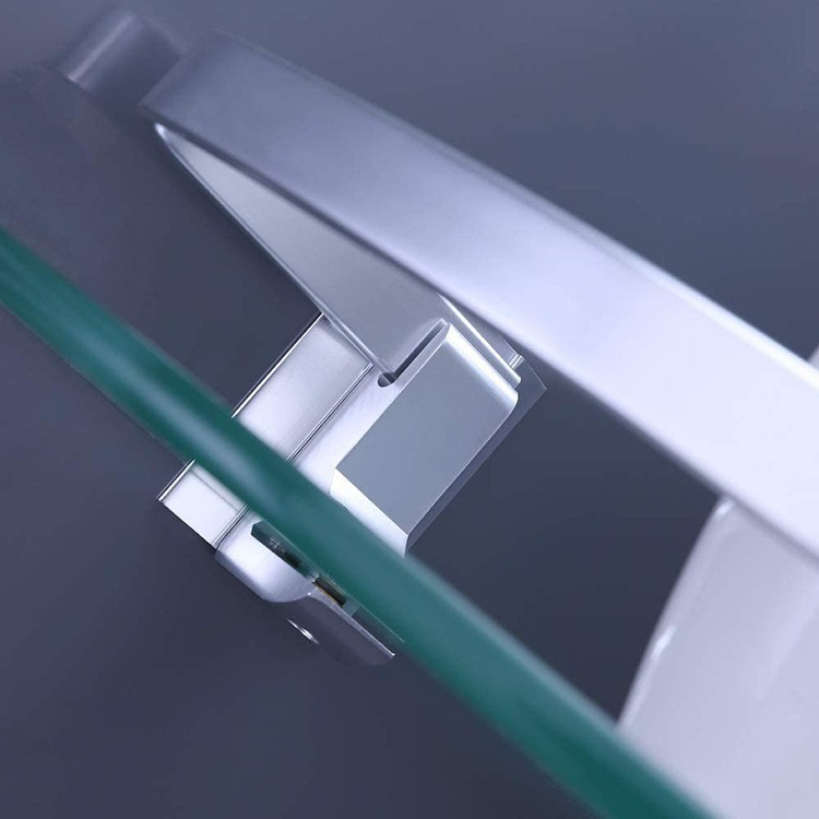 Угловая стеклянная полка-корзина для ванной