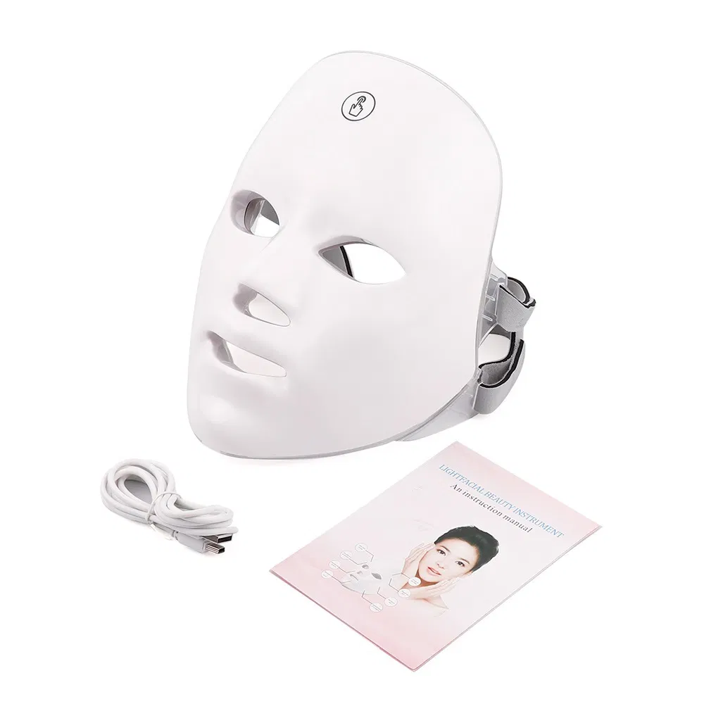 Blue Light Therapy for Acne, 7 Colors LED Face Mask with Light Therapy
