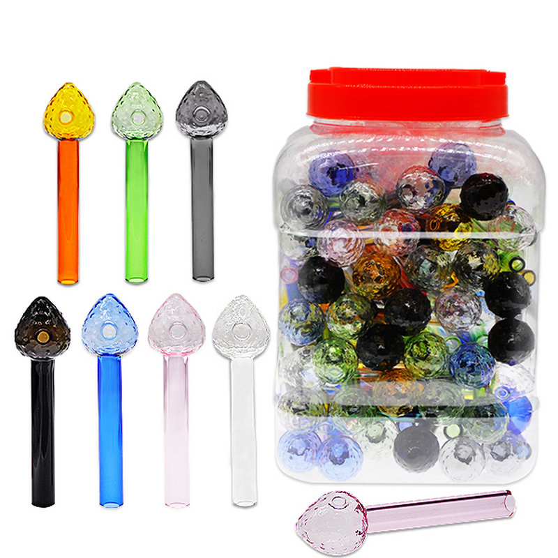 Strawberry Glass Oil Burner Pipe Sweet Puff Crack Smoking Water Pipe