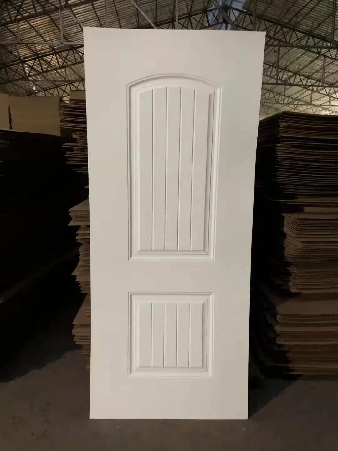 2 Panel White Wooden HDF Door Skin for Internal