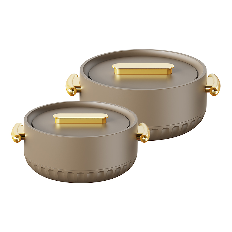 Circular Food Pot Set Keep Food Warm in Casserole Sets Pot