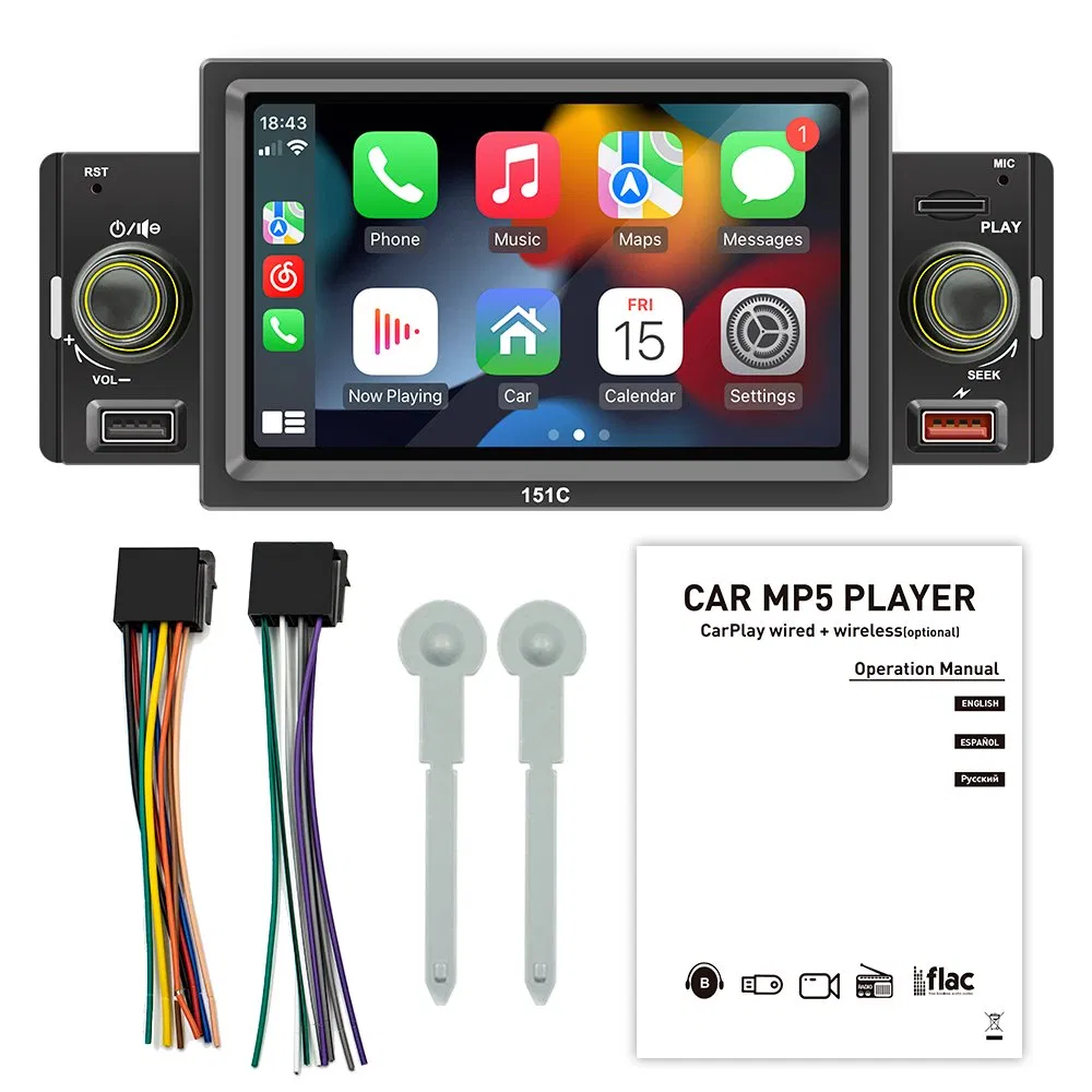 5-Inch Car MP5 Player Car Radio Wireless Carplay