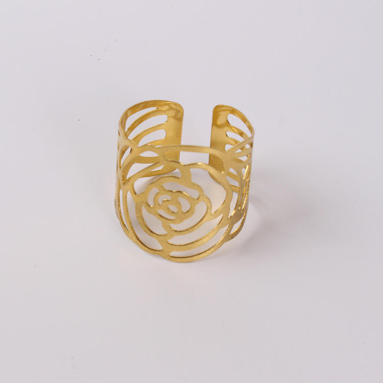 Wholesale Creative Ginkgo Leaf Napkin Ring Gold Leaf Napkin Buckle for Home Table