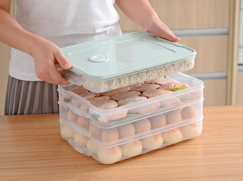 Transparent Multi-Function 2-Layers Fresh-Keeping Plastic Box for 48 Eggs