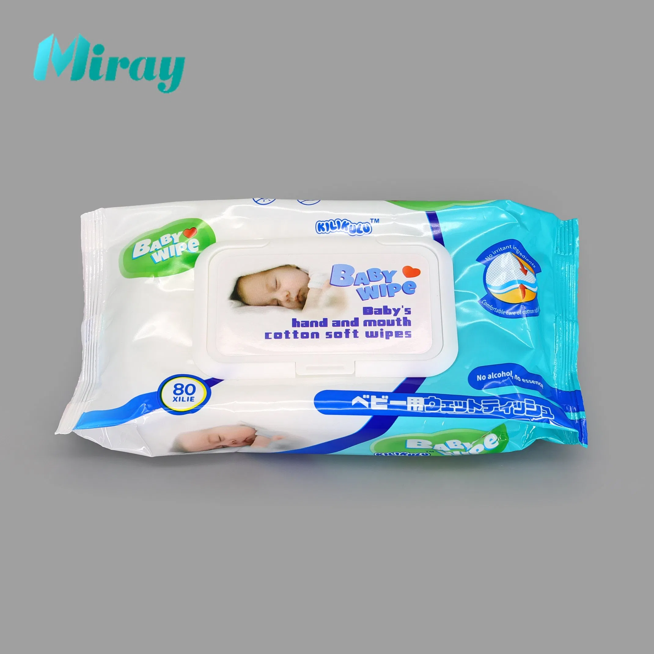 OEM ODM Wholesale Wet Wholesale Degradable Natural Plant Fiber Pure Water Based Soft Tissue Baby Wipes Daily Care Alcohol-Free