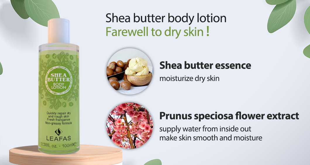 Wholesale OEM 100ml Organic Private Label Best Skin Care Shea Butter Body Lotion