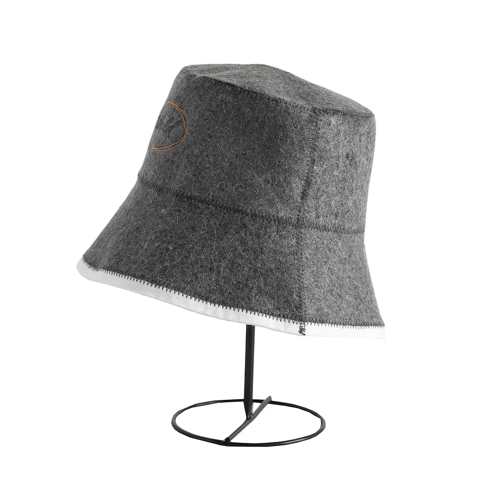 Custom Embroidered Logo Wool Felt Sauna Hat Soft Reusable Eco-Friendly for Hair Care and Cleaning in Sauna Room Use