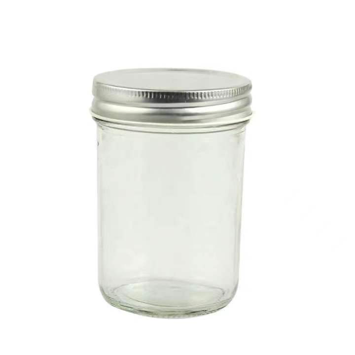 Sealed Storage Jam Salad Caviar Clear Iron Lid Glass Bottle