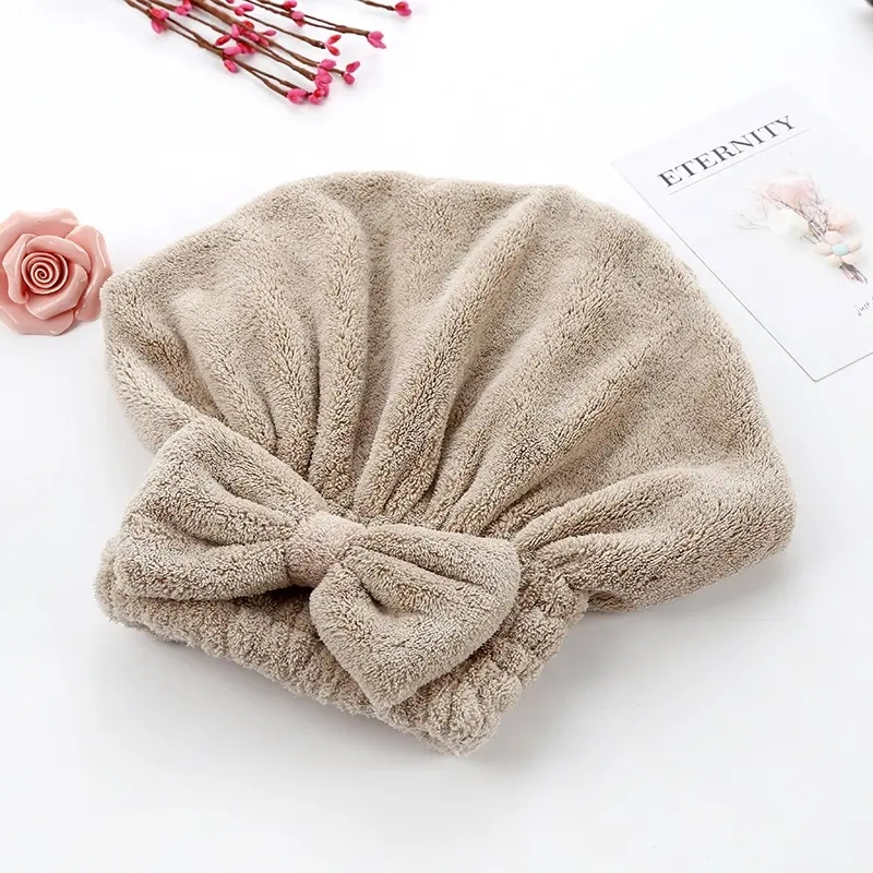 Coral Velvet Dry Hair Towel Shower Thickened Hair Hat
