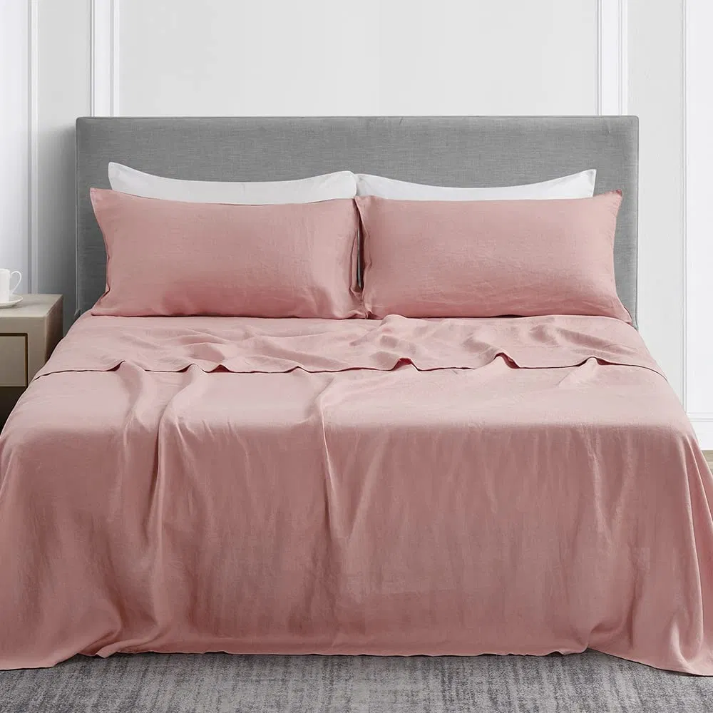 Home Textile Flax Linen Pillow Case Duvet Cover Set Stone Washed Home Hotel Soft Quilts Linen Bedding Set