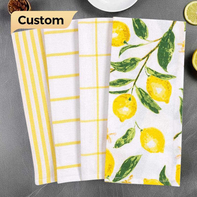 Custom Pattern Sublimation Printing Competitive Price Low MOQ Microfiber Kitchen Towel