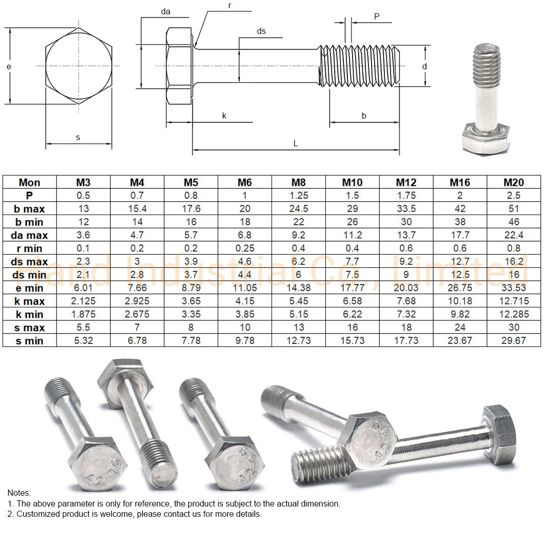 Stainless Steel 316 M6*25 Hex Head Captive Screw