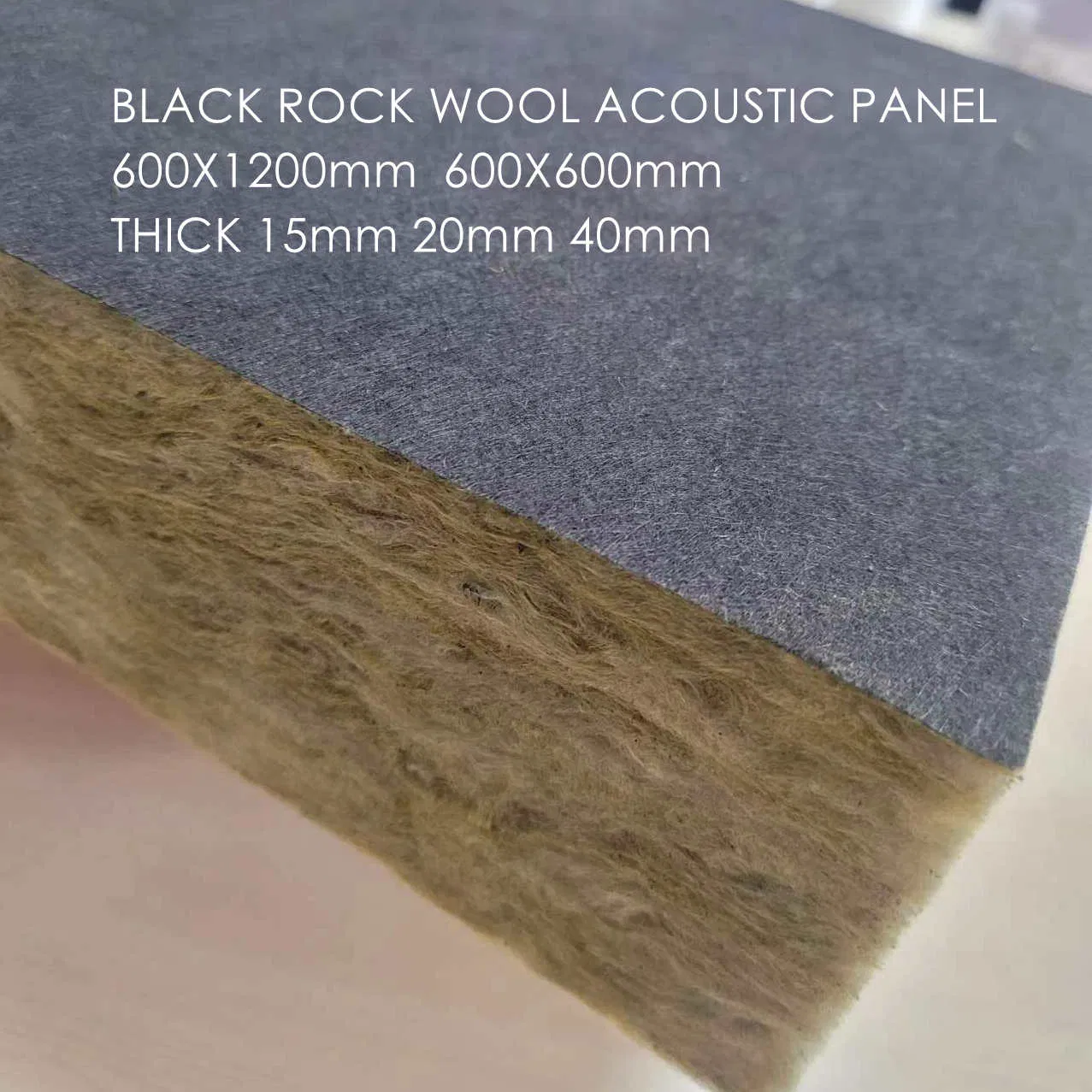 2X2 Acoustic Fiberglass Ceiling Black Color Sound-Absorbing Ceiling for Cinema Office